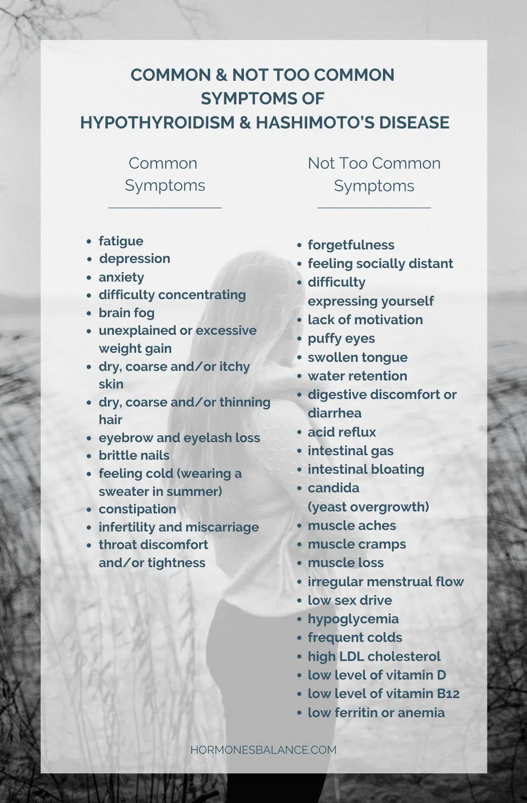  Symptoms of Hypothyroidism and Hashimoto's Disease