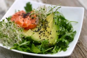 Arugula and Salmon Sashimi Salad