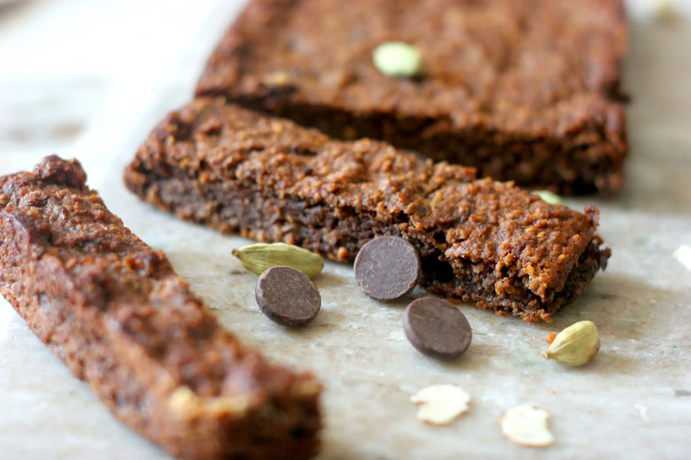 Cocoa and Cardamom Banana Biscotti