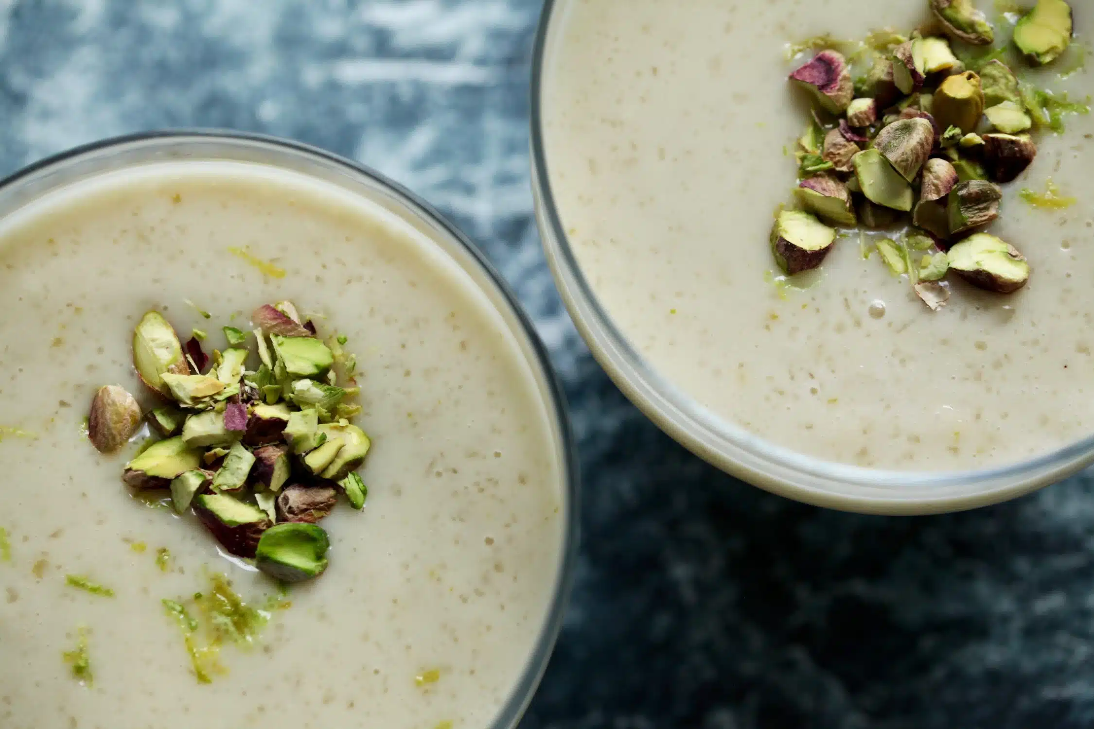 Sleepy Lime Pudding with Kudzu and Pistachios