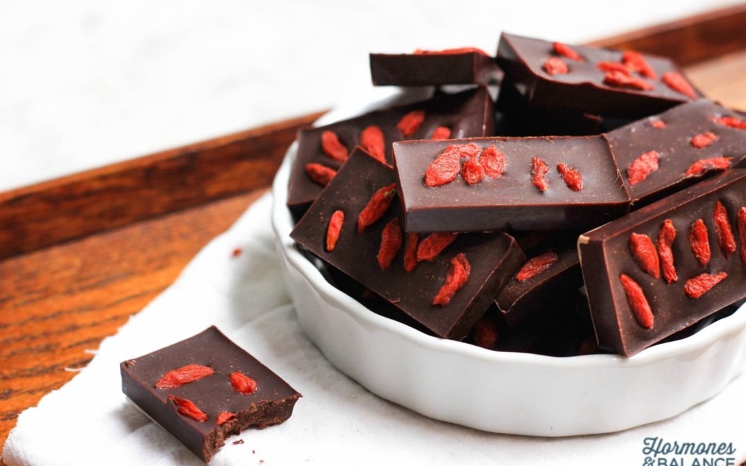 Homemade Chocolate with Goji Berries and Chili Powder