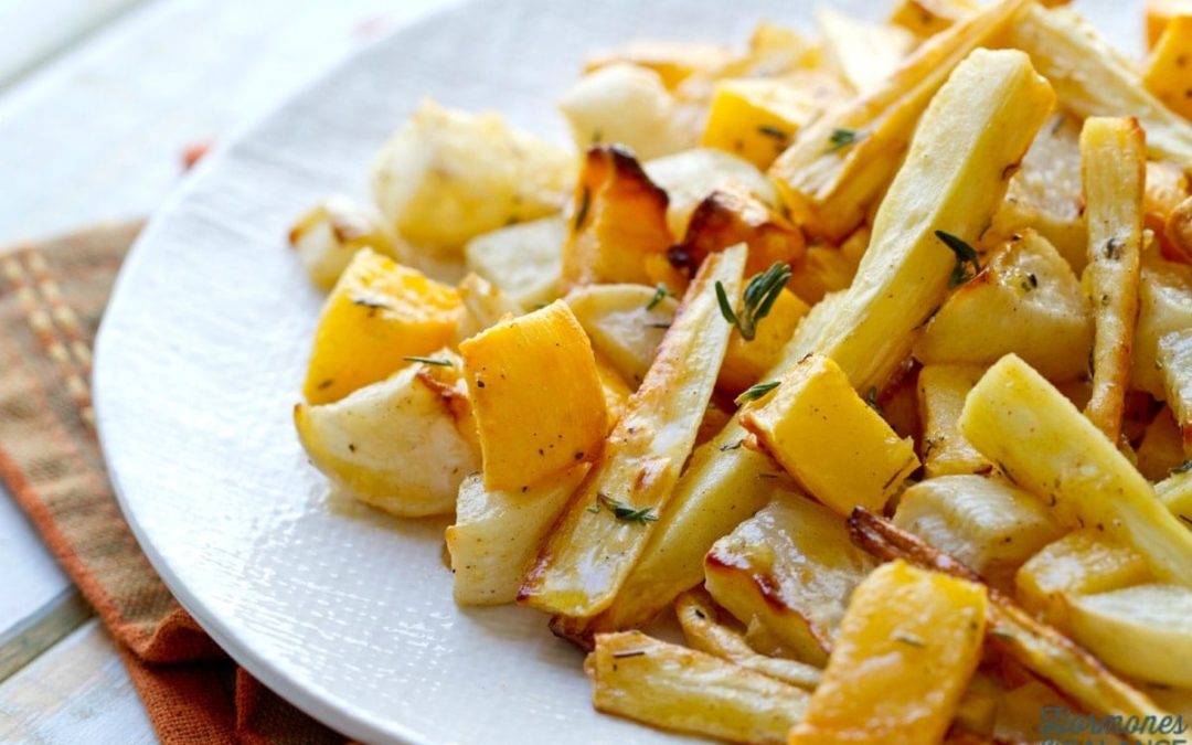 Spiced Honey Glazed Roasted Root Vegetables