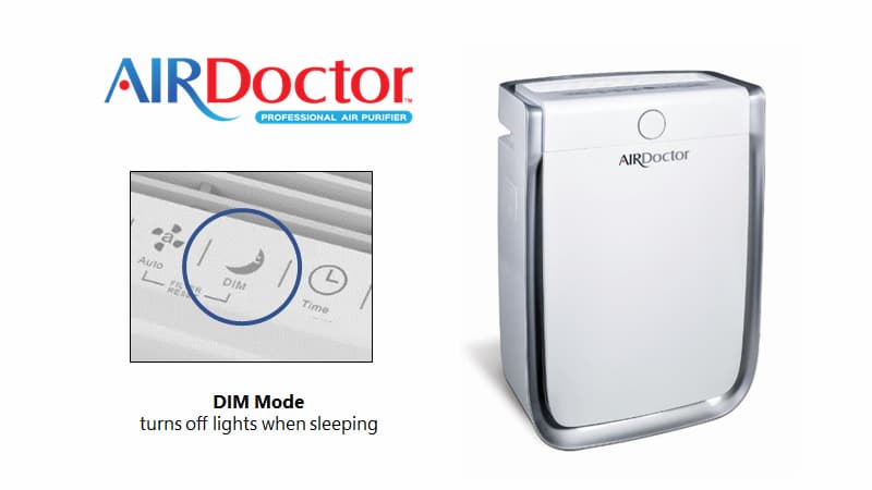 AIR Doctor settings - DIM Mode to help with sleep