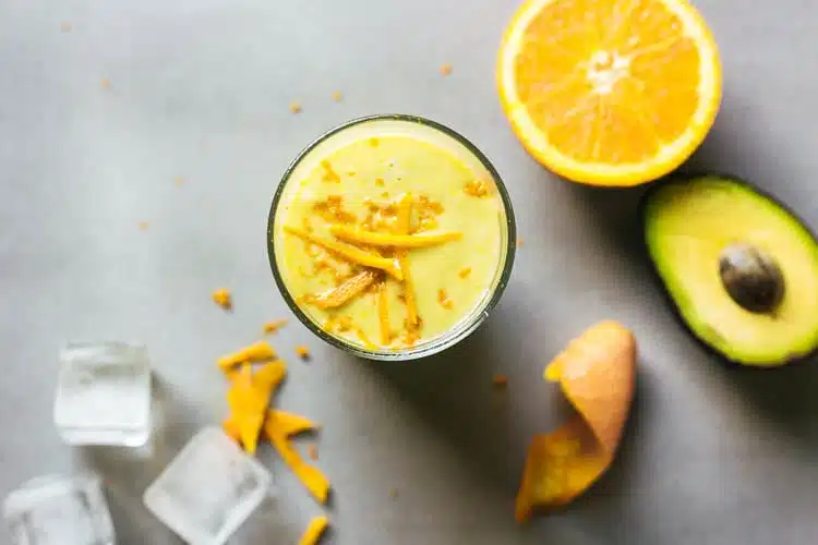 image of moroccan avocado juice in glass