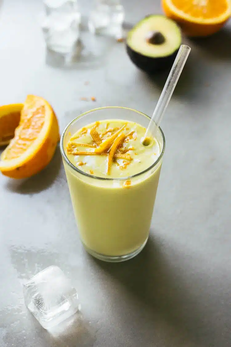 image of moroccan avocado juice in glass