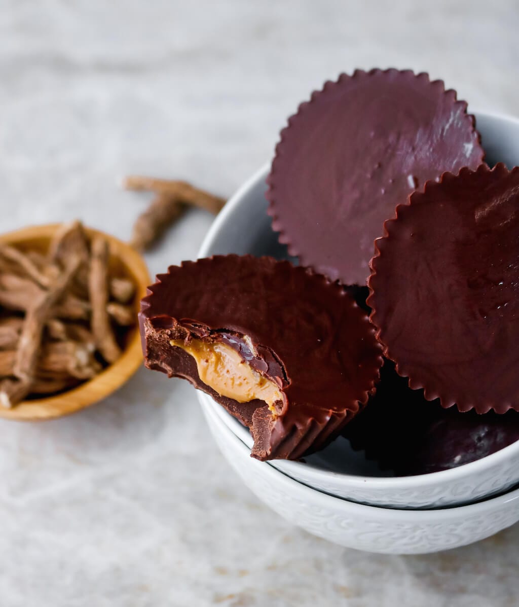 A quick and easy recipe for making hormone-balancing almond butter cups.