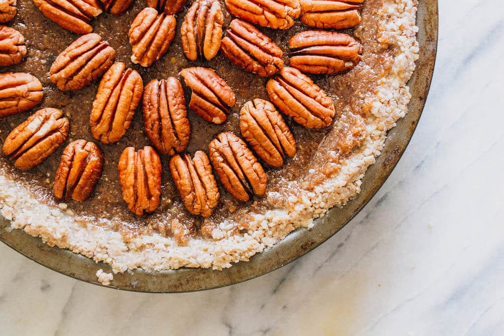 To start, our pie recipe is free from gluten, dairy, and refined sugar. It’s also prepared with seed rotation principles, so you can help regulate estrogen in your body.