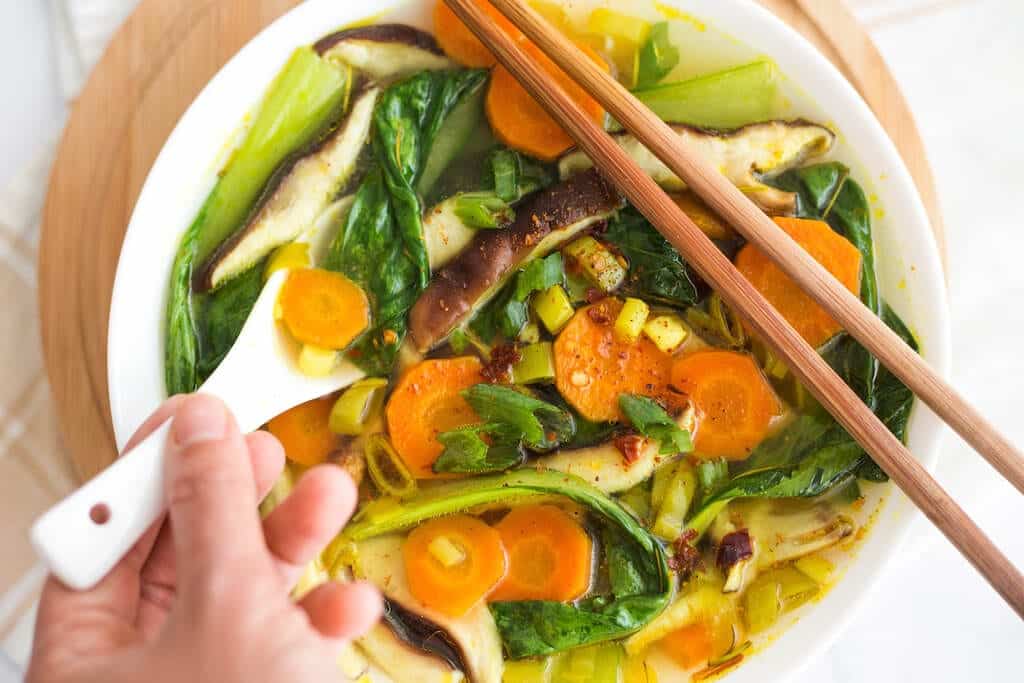 ImmuneBoosting Turmeric Detox Veggie Soup Recipe (Crockpot Option)