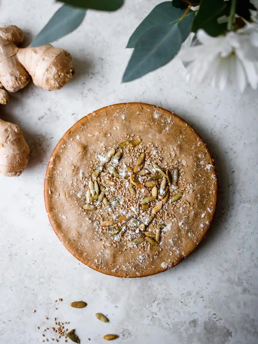 For my version of this classic recipe, the center of the cake stays silky and slightly chewy while the outside bakes golden brown. This is because of full-fat coconut milk, ghee and honey combining for a sweet and custard-like batter.