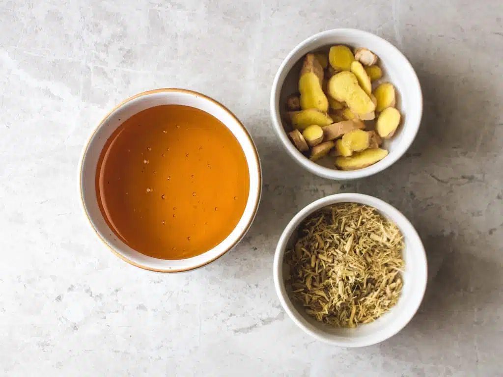 Ingredients for Ginger Licorice Infused Honey Recipe