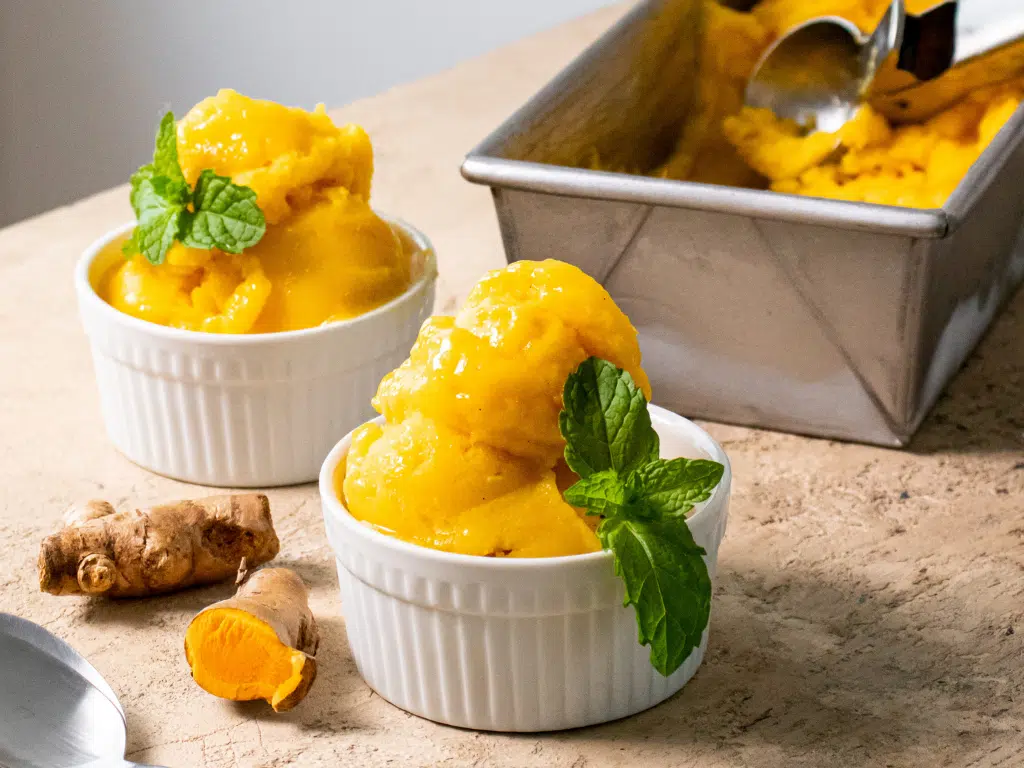 Refreshing Mango Vanilla Sorbet