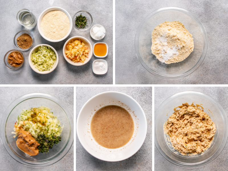 Steps to make Almond Flour Zucchini Apple Pancakes