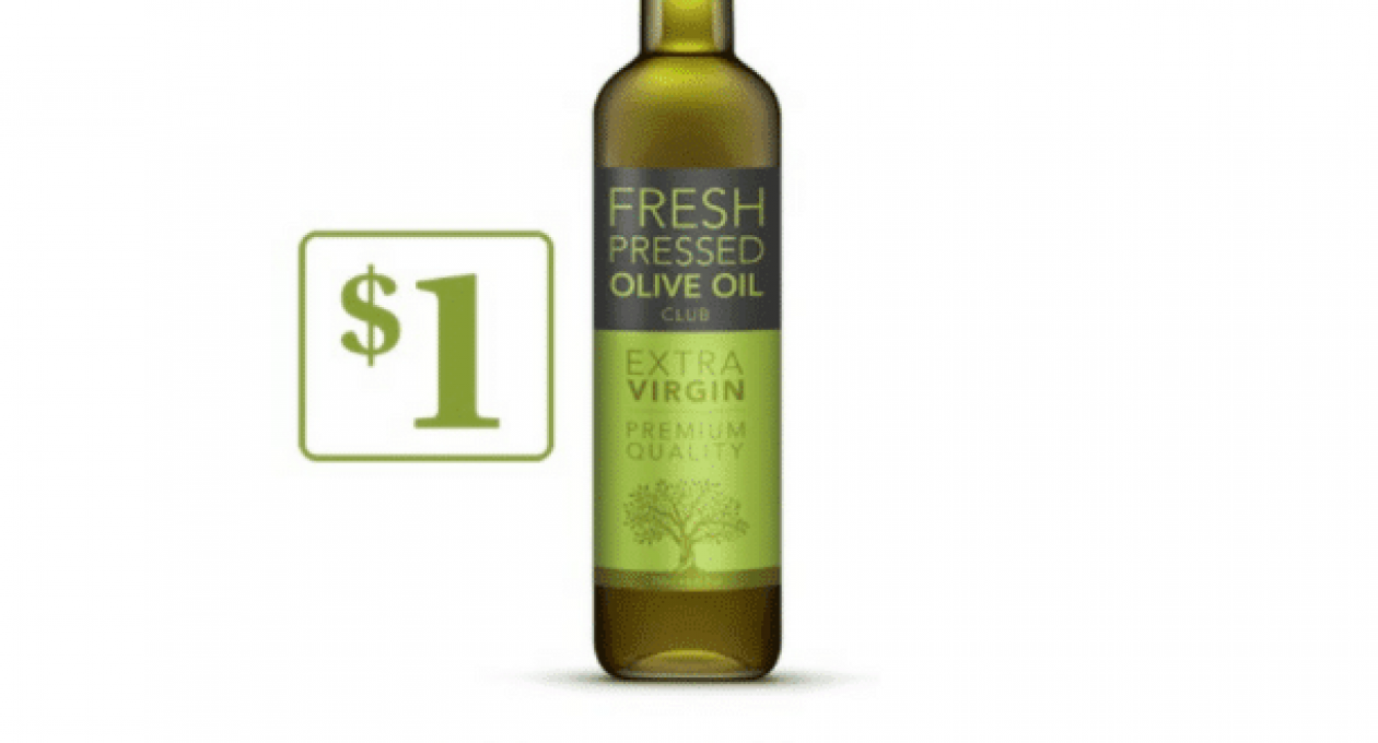 FREE bottle of Fresh, Artisanal Olive Oil