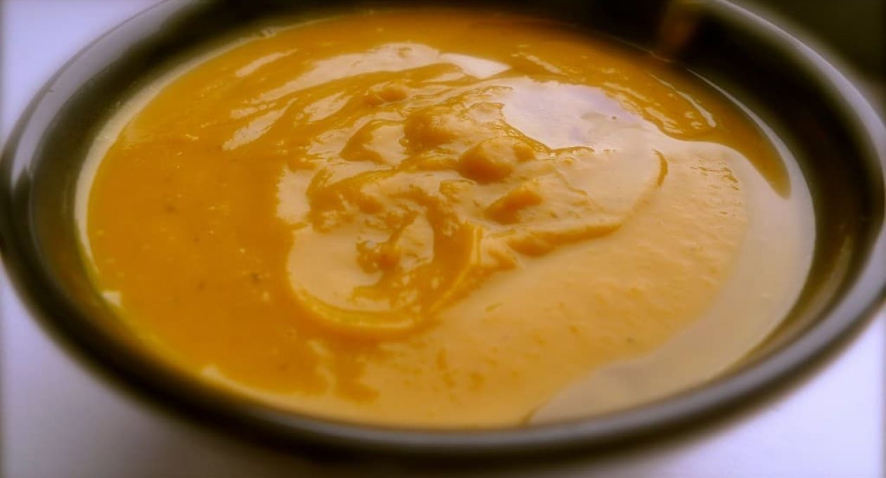 Apple Squash Soup with Coconut Butter