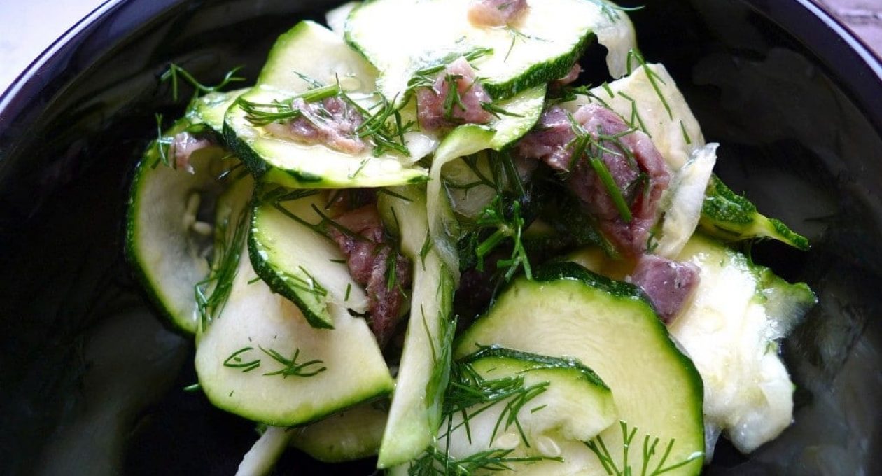 Zucchini and Anchovy Quick Salad