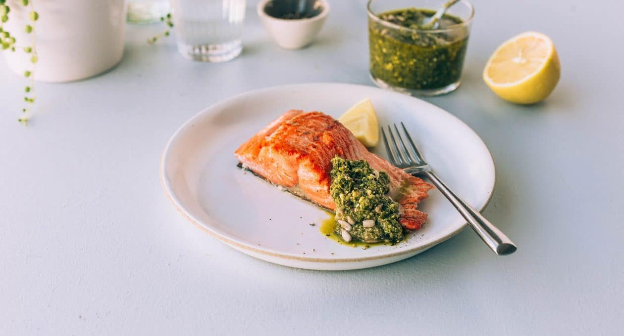 Salmon Fillet with Seed Rotation Pesto