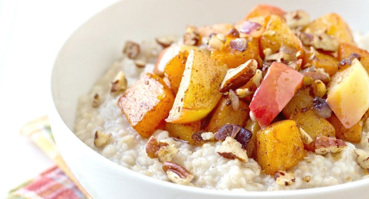 Savory Porridge with Butternut Squash and Apples