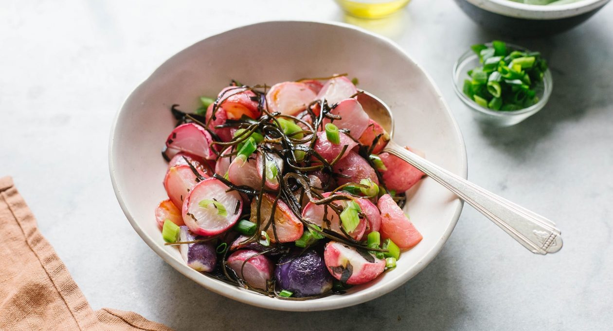 Roasted Radish and Seaweed Salad